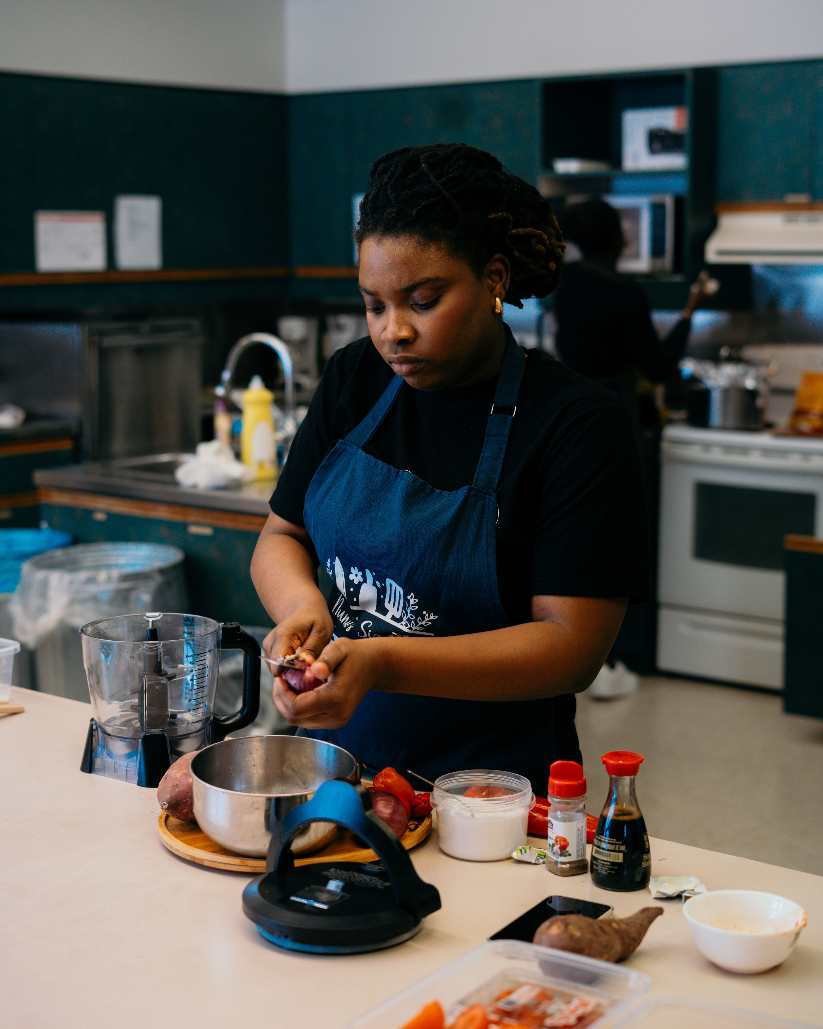 Chef Nunu in the kitchen